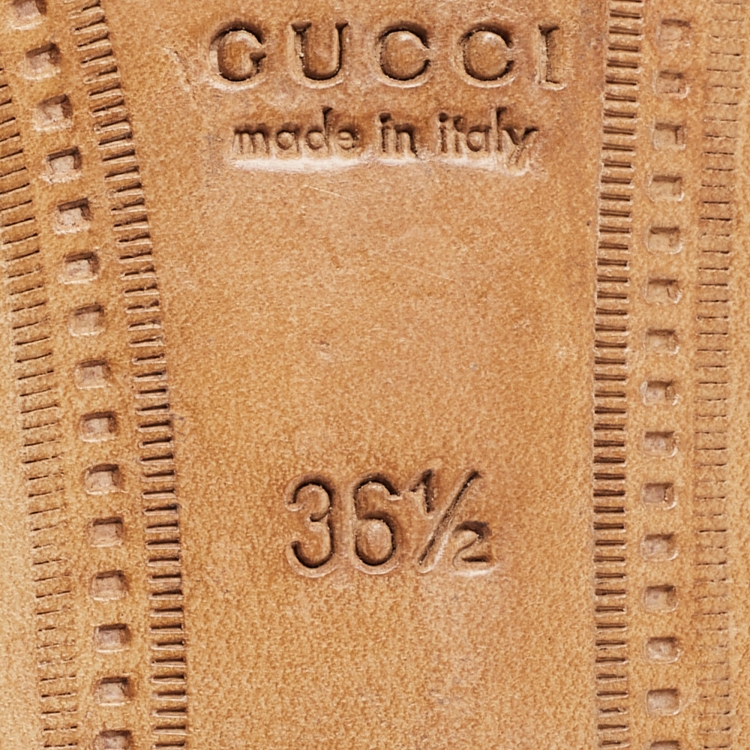 Pre Owned Gucci Red Leather  Jordaan Loafers Size 36.5