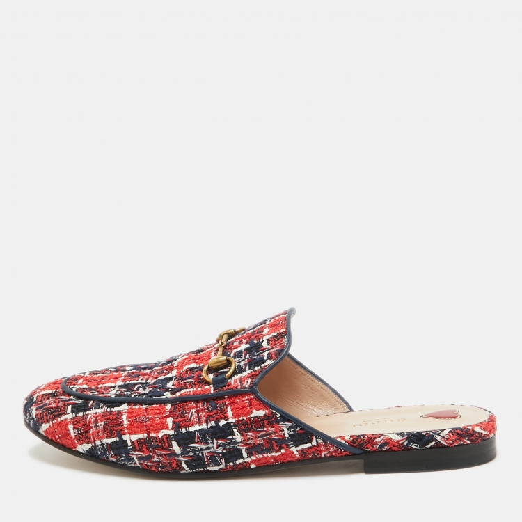 Gucci tweed mules online