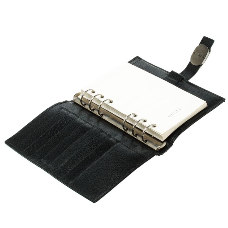 Pre Owned Gucci Black Nylon Agenda Cover