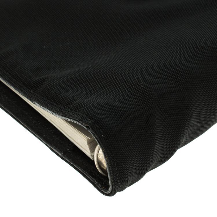 Pre Owned Gucci Black Nylon Agenda Cover