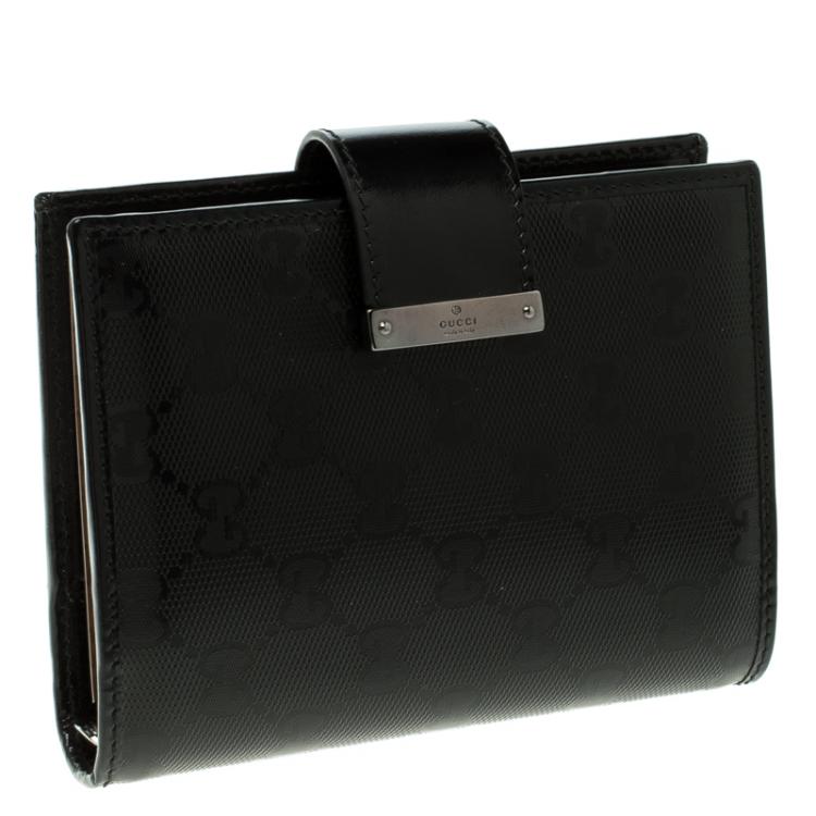 Pre Owned Gucci Black GG Imprime Coated Canvas Agenda Planner 