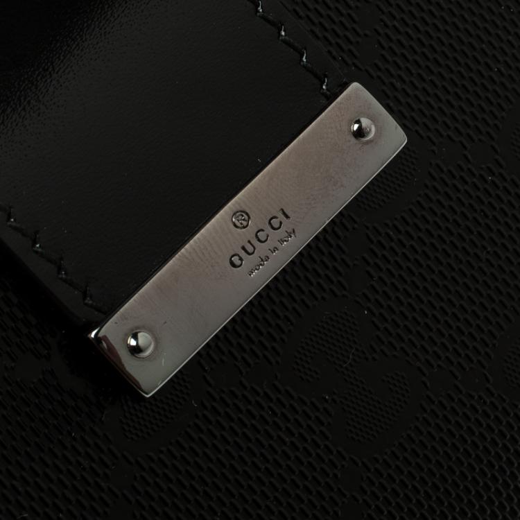 Pre Owned Gucci Black GG Imprime Coated Canvas Agenda Planner 