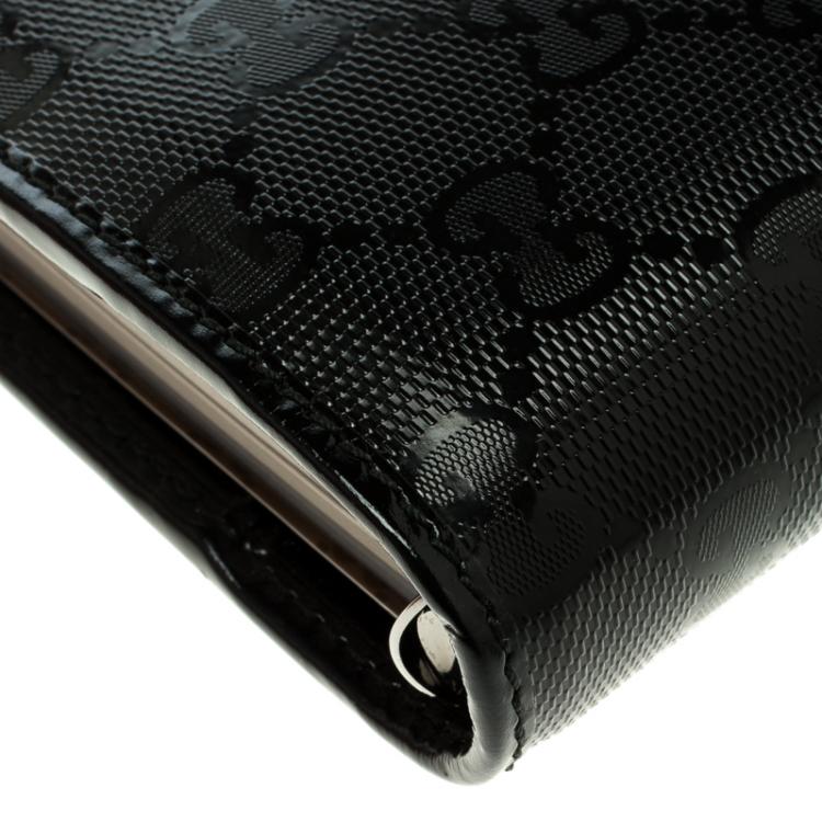 Pre Owned Gucci Black GG Imprime Coated Canvas Agenda Planner 