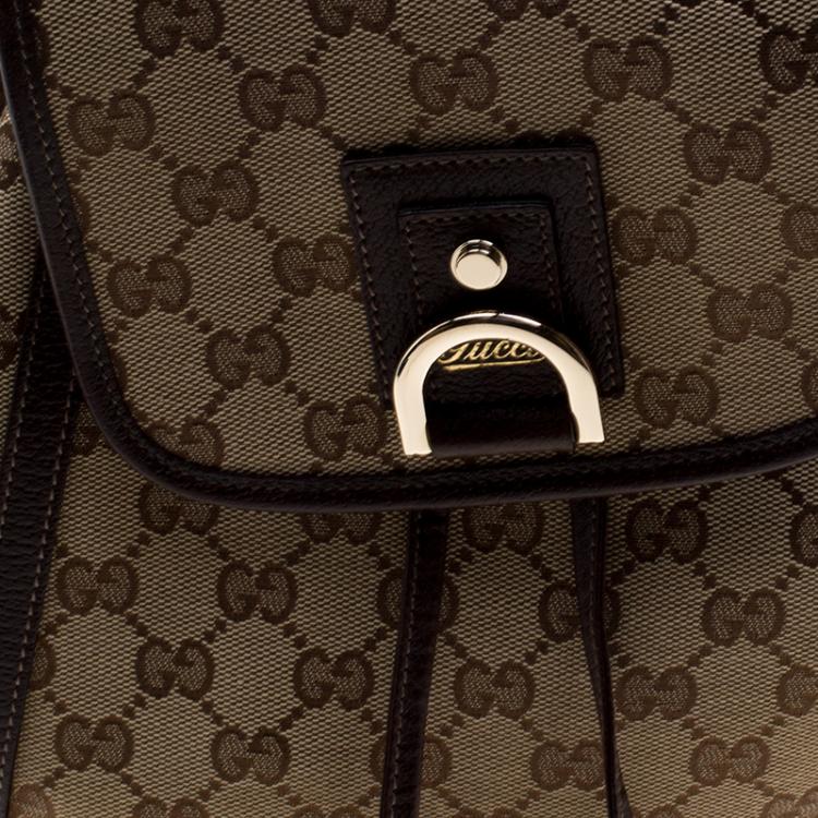 مملوكة مسبقًا Gucci Beige/Ebony GG Canvas Abbey Backpack
