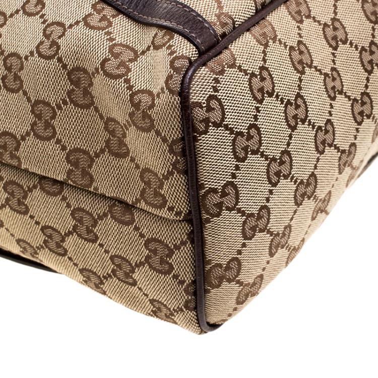 مملوكة مسبقًا Gucci Beige/Ebony GG Canvas Abbey Backpack