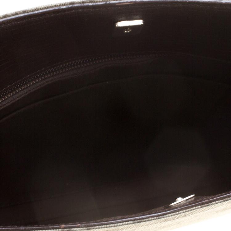 Pre Owned Gucci Beige GG Supreme Canvas Portfolio Document Case