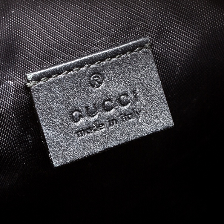 Pre Owned Gucci Beige/Black GG Supreme Canvas Toiletry Case