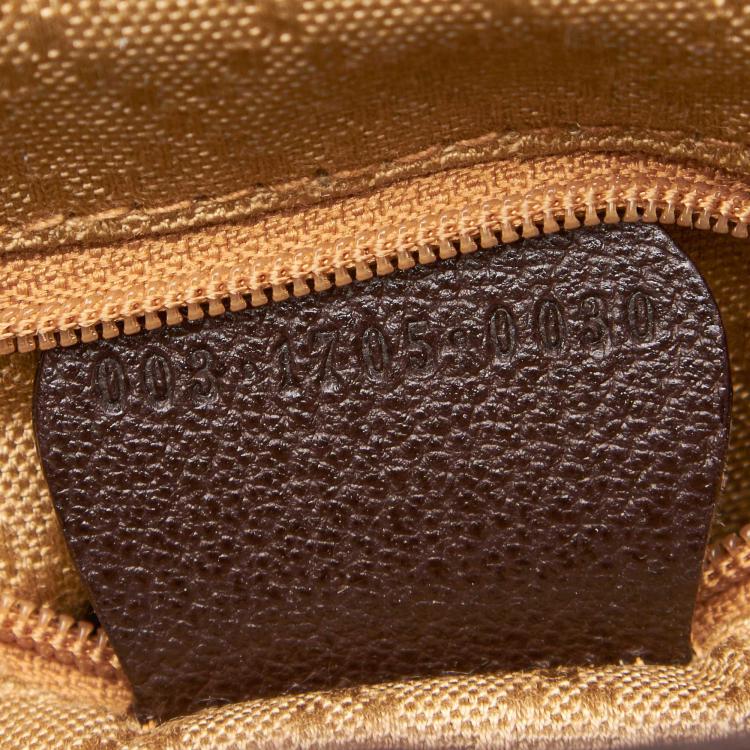 مملوكة مسبقًا Gucci Dark Bamboo Suede Drawstring Backpack