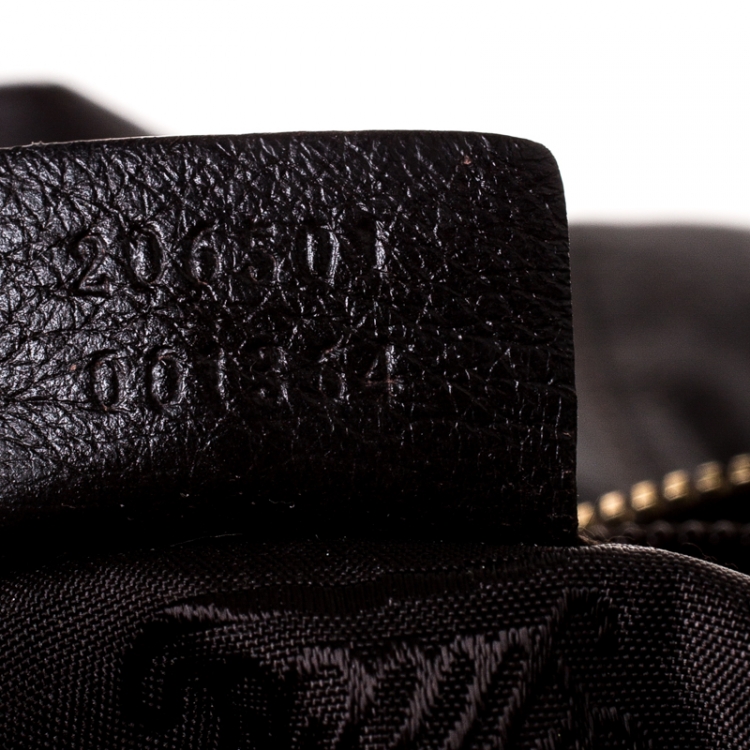 Pre Owned Gucci Brown Guccissima Leather Carry On Duffle Bag