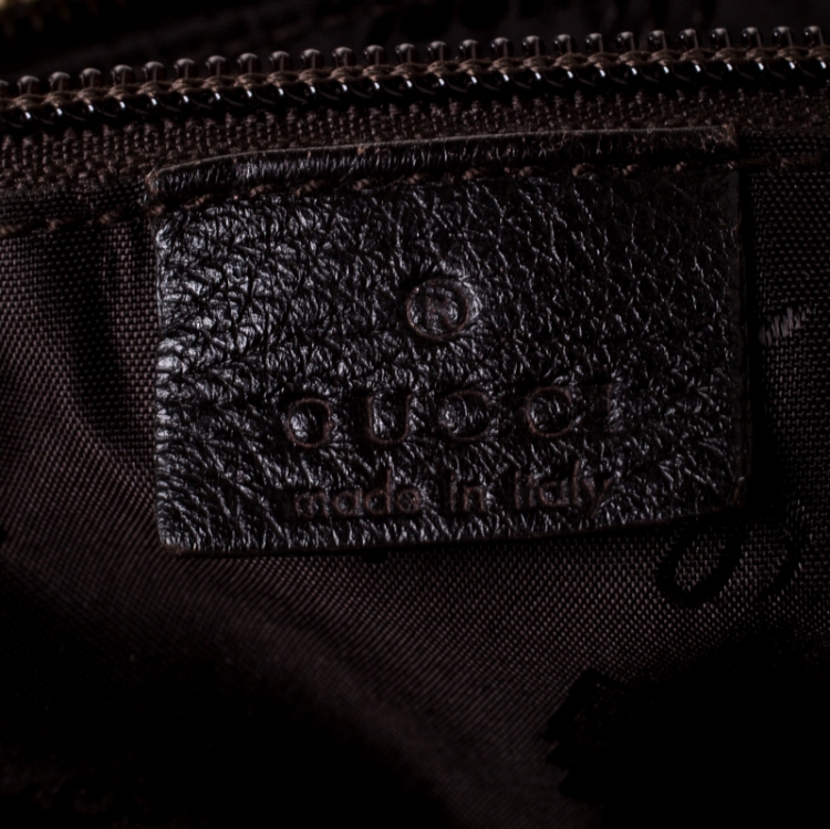 Pre Owned Gucci Brown Guccissima Leather Carry On Duffle Bag