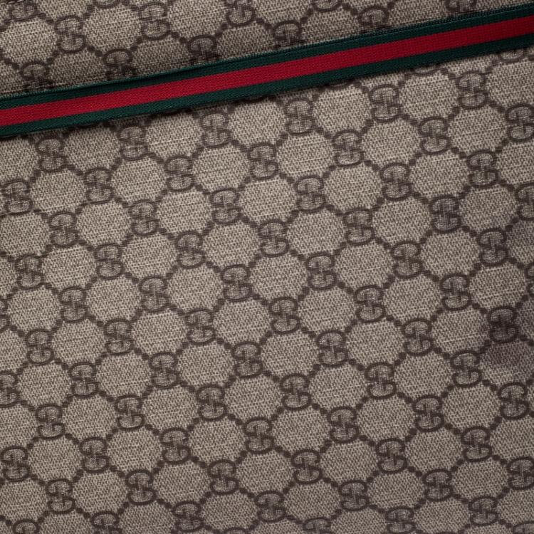 Pre Owned Gucci Beige GG Supreme Canvas Portfolio Document Case