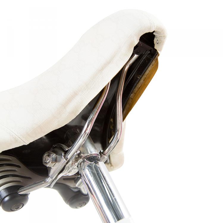 Pre Owned Gucci White Carbon Fiber & Aluminum Limited Edition Bicycle with Monogram Saddle Bags
