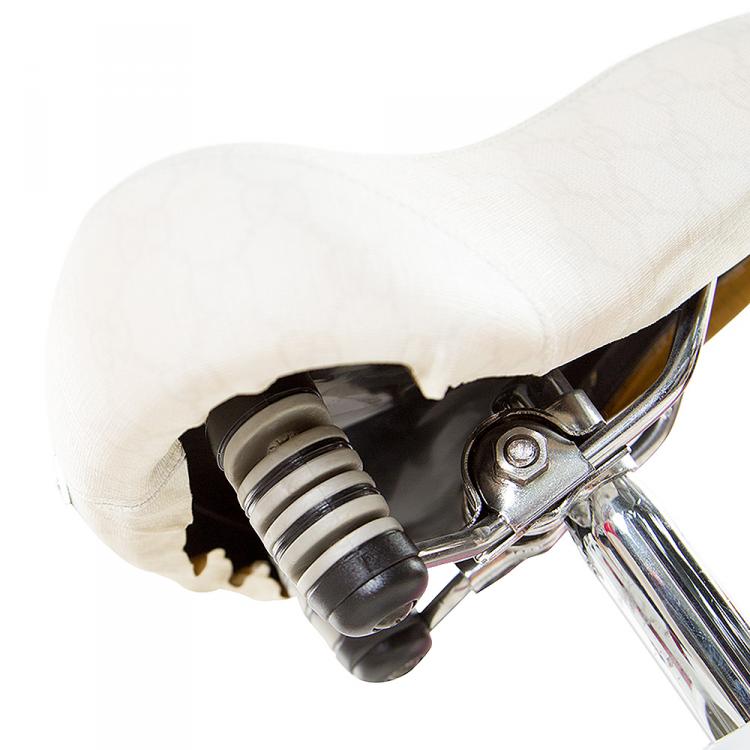 Pre Owned Gucci White Carbon Fiber & Aluminum Limited Edition Bicycle with Monogram Saddle Bags