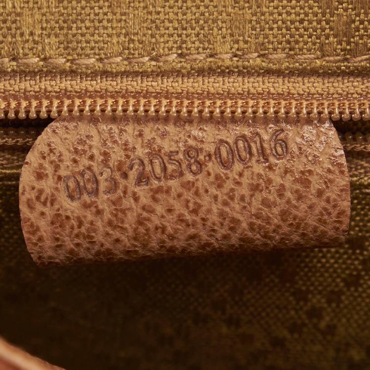 مملوكة مسبقًا Gucci Brown Bamboo Suede Drawstring Backpack