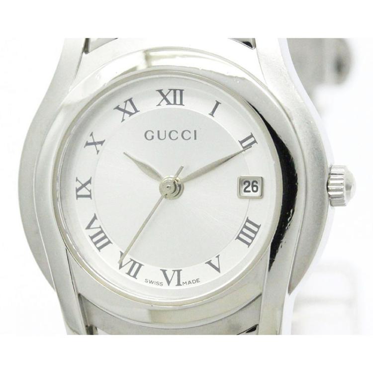 Pre Owned Gucci Ivory Stainless Steel 5500 L Women's Wristwatch 27MM