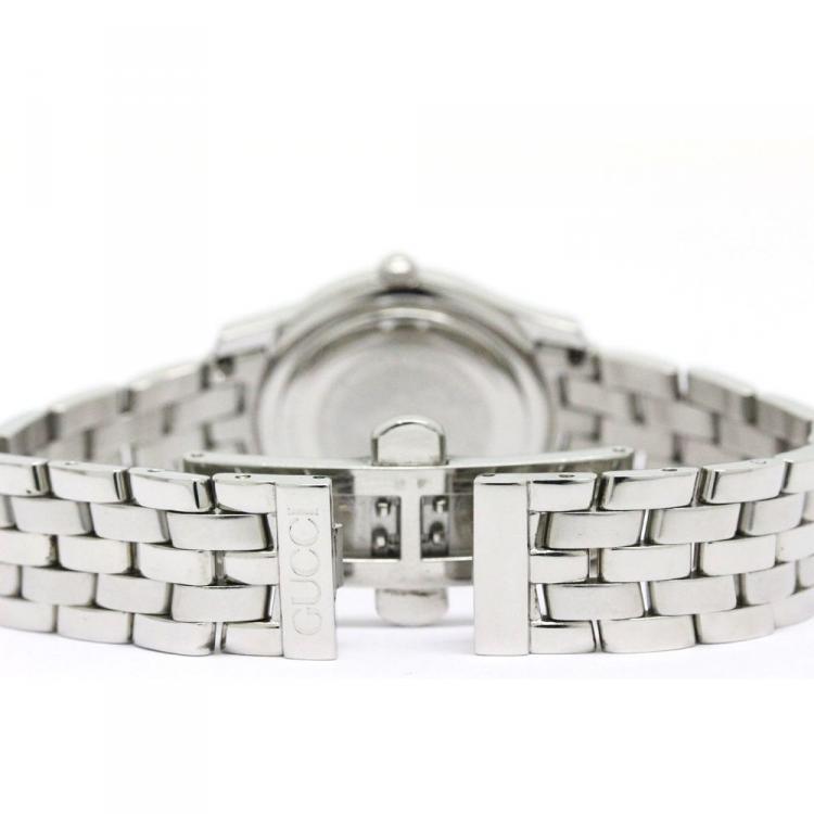 Pre Owned Gucci Ivory Stainless Steel 5500 L Women's Wristwatch 27MM