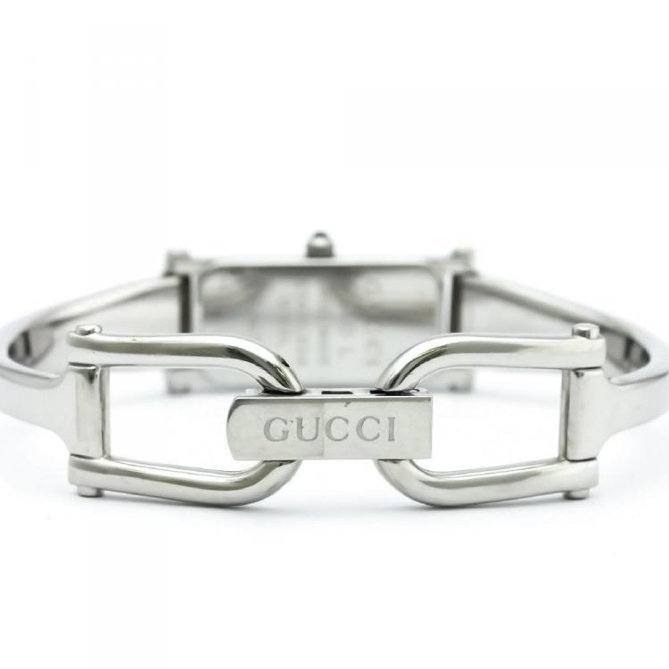 Pre Owned Gucci Black Stainless Steel 1500 L Women's Wristwatch 12MM