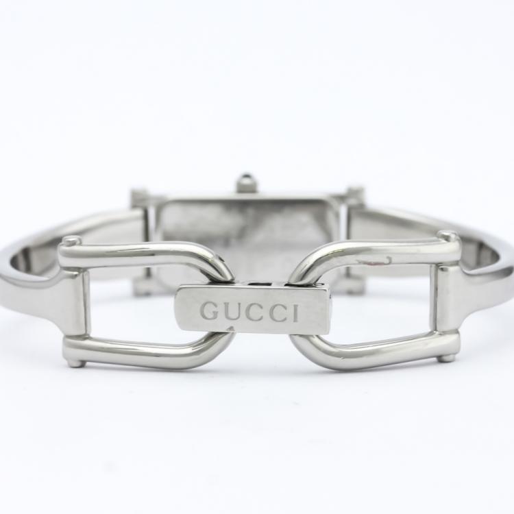 Pre Owned Gucci Black Stainless Steel 1500 L Women's Wristwatch 12MM