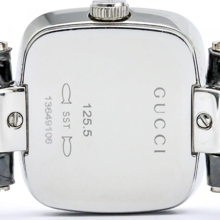 مملوكة مسبقًا Gucci Mother of Pearl Stainless Steel Diamond G-Gucci Women's Wristwatch 24MM