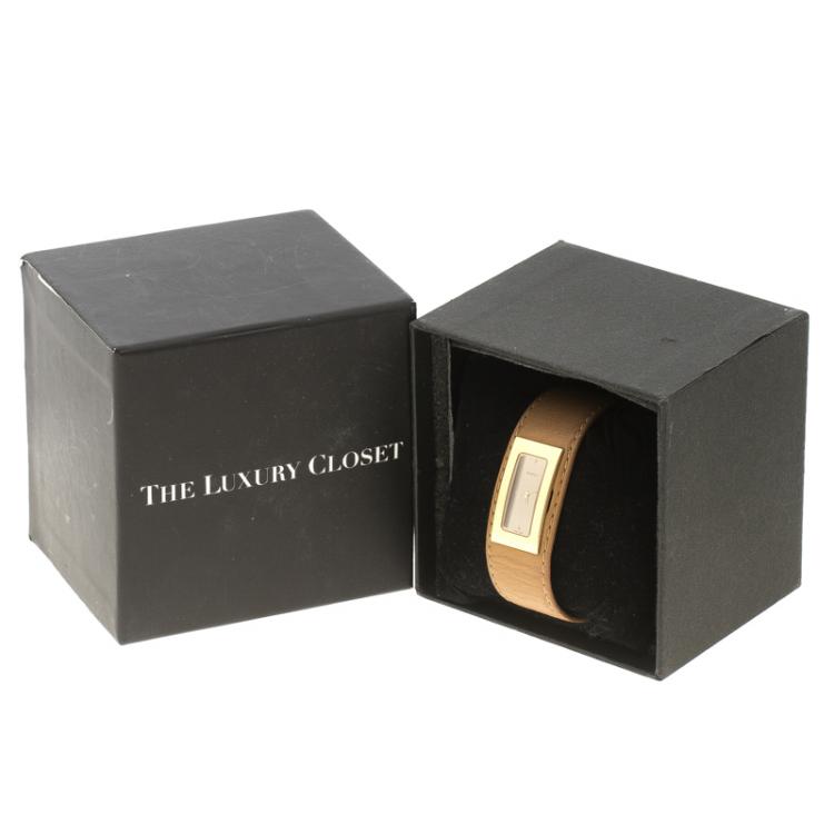 Pre Owned Gucci Gold Plated Stainless Steel 7800S Women's Wristwatch 18 mm