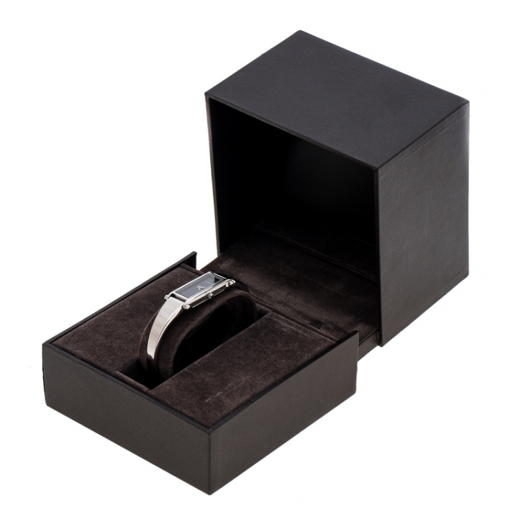 Pre Owned Gucci Black Stainless Steel 1500 L Women's Wristwatch 12 mm