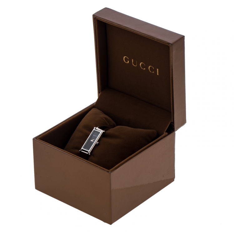 Pre Owned Gucci Black Stainless Steel 1500L Women's Wristwatch 12MM