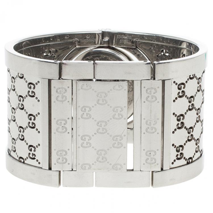 Pre Owned Gucci Brown Stainless Steel Twirl Women's Wristwatch 33MM