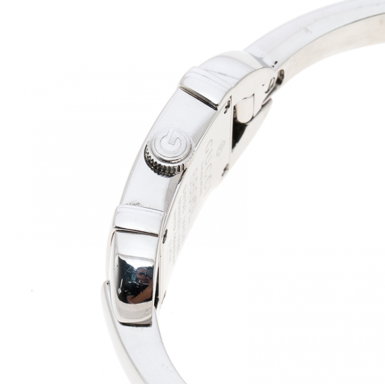 Pre Owned Gucci Black Stainless Steel 6800L Women's Wristwatch 16 mm
