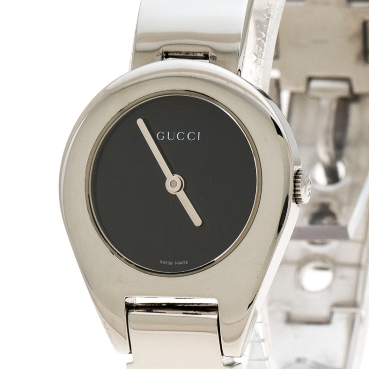 Pre Owned Gucci Black Stainless Steel 6700L Women's Wristwatch 25MM