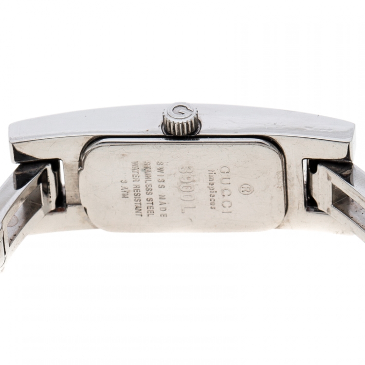 Pre Owned Gucci Silver Stainless Steel 3900L Women's Wristwatch 12 mm