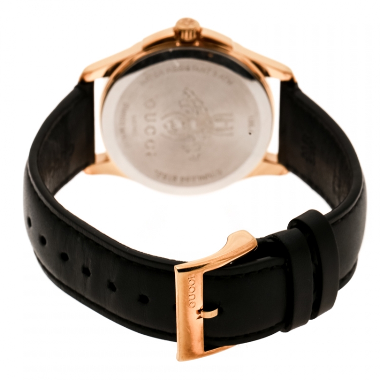 Pre Owned Gucci Green Gold Plated Stainless Steel Le Marché Des Merveilles 126.4 Women's Wristwatch 38 mm