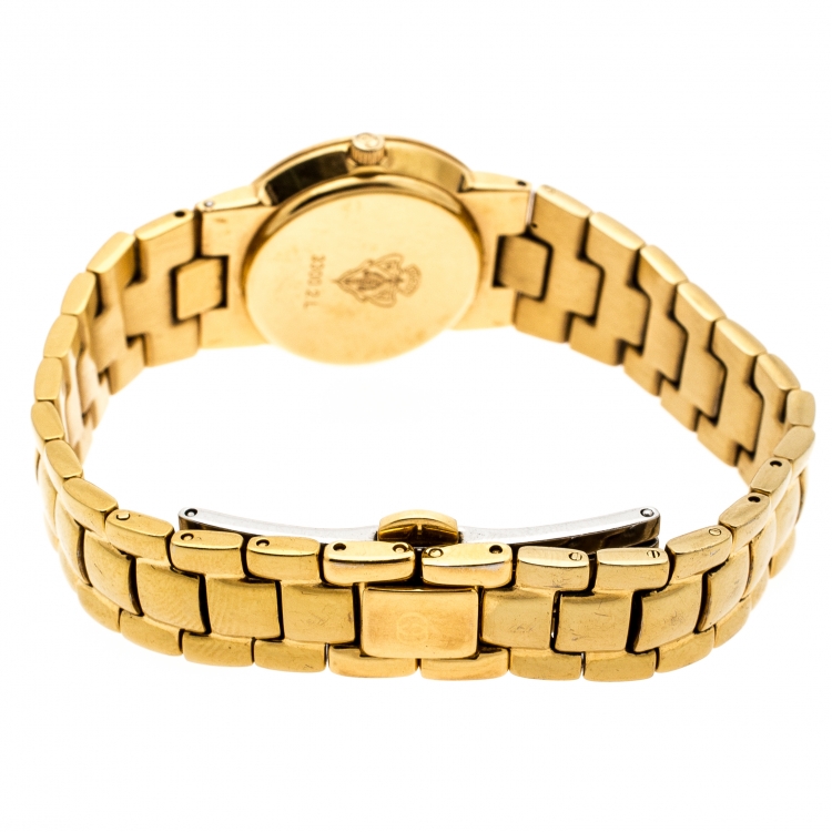 Pre Owned Gucci Golden Gold Plated 3300.2.L Women's Wristwatch 25MM