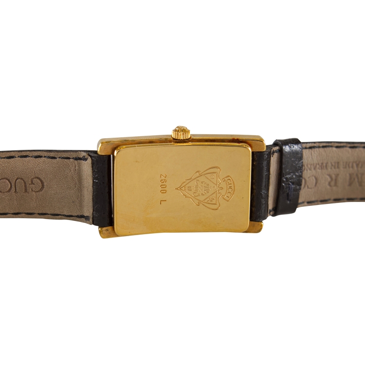 Pre Owned Gucci Silver Gold Plated 2600L Women's Wristwatch 19 mm