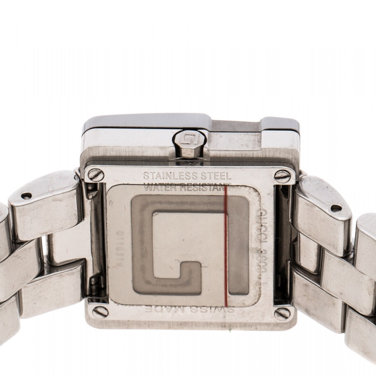 Pre Owned Gucci Black Stainless Steel 3600J Women's Wristwatch 26 mm