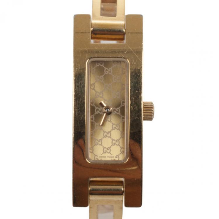 Gucci Yellow Gold Plated Stainless Steel 3900L Womens Wristwatch 34 MM  Gucci | The Luxury Closet