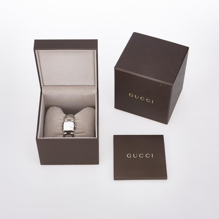 Pre Owned Gucci Brown Stainless Steel G-Series Women's Wristwatch 24MM