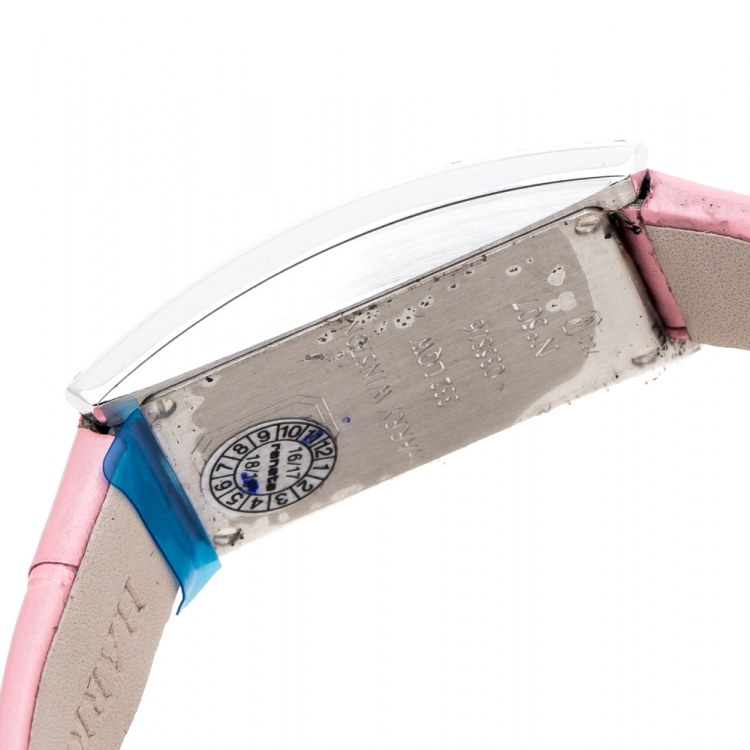 Pre Owned Harry Winston Mother of Pearl 18k White Gold Diamond 332LQW Women's Wristwatch 15 mm