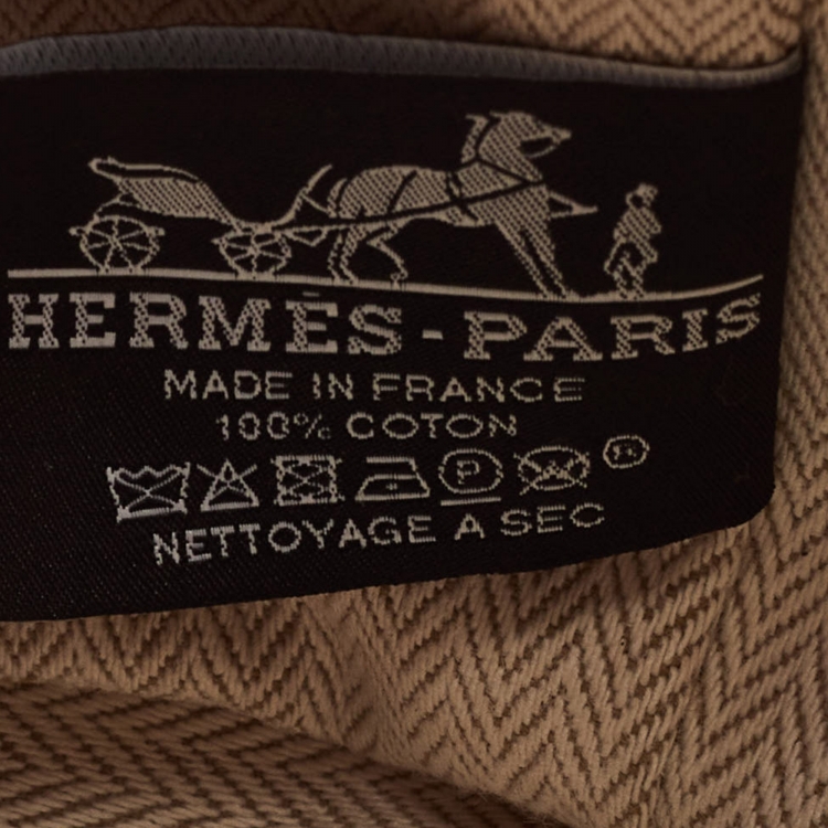 Pre Owned Hermès Orange/Burgundy Canvas Large Bride-a-Brac Pouch