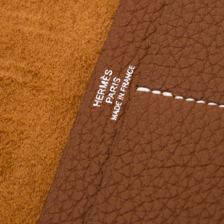 Pre Owned Hermes Gold Togo Leather Small Ulysee Agenda Cover