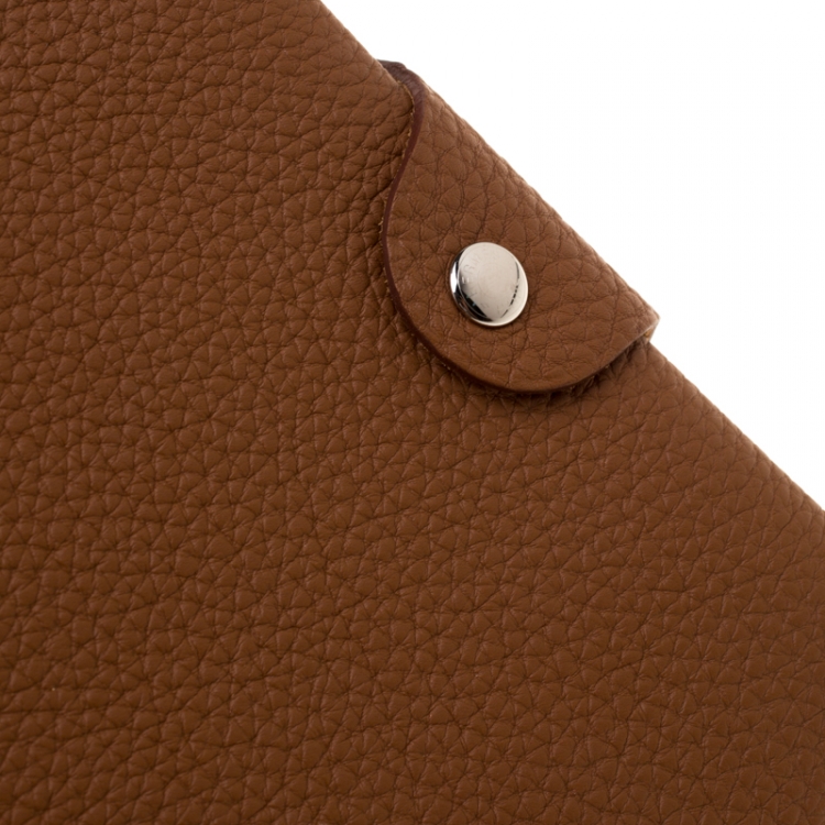 Pre Owned Hermes Gold Togo Leather Small Ulysee Agenda Cover