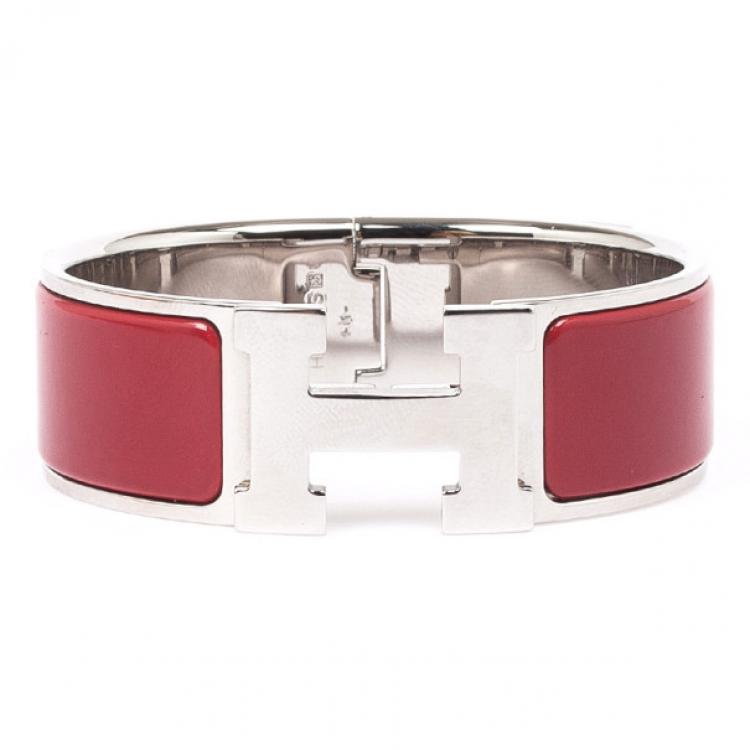 hermes clic h bracelet red