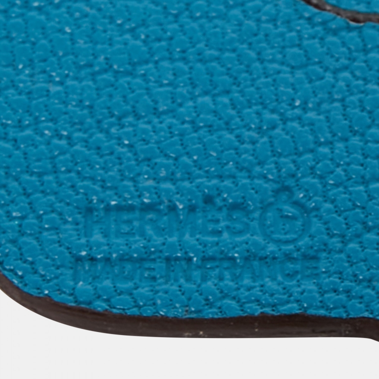 مملوكة مسبقًا Hermes Terre/Blue Izmir Leather Royal Poodle Bag Charm