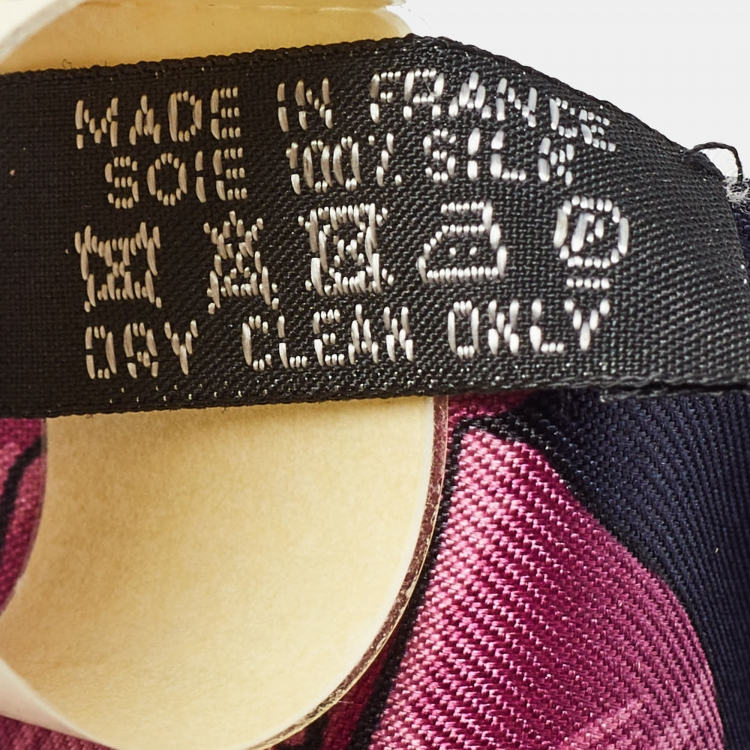 Pre Owned Hermès Blue/Violet Cavalleria d'Etriers Silk Twilly