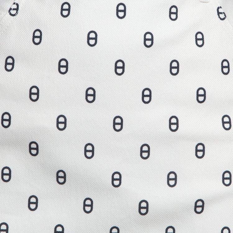 Pre Owned Hermes White Print Denim Chaine d'Ancre Mini Skirt S