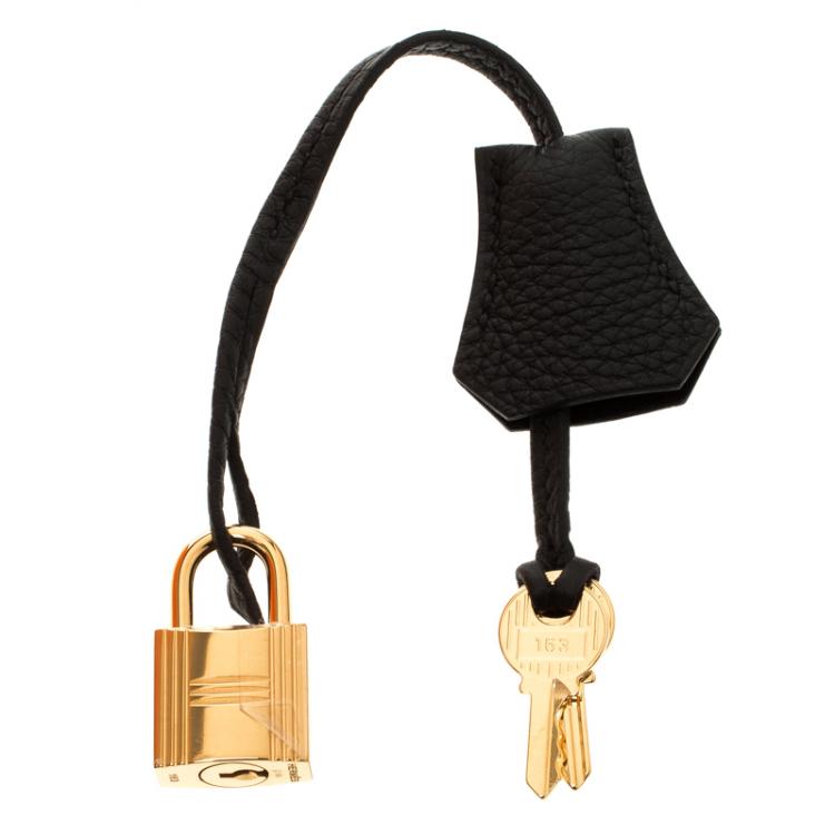 Pre Owned Hermes Black Togo Leather Gold Hardware Kelly Retourne 28 Bag