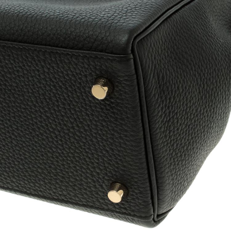 Pre Owned Hermes Black Togo Leather Gold Hardware Kelly Retourne 28 Bag