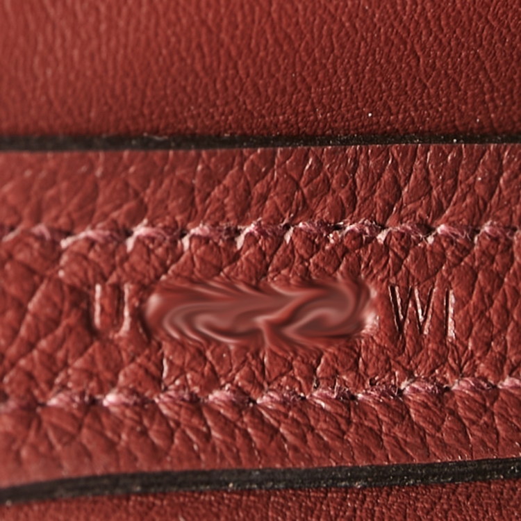 Pre Owned Hermes Rouge H Evercolor and Swift Leather Gold Finish 24/24 21 Bag