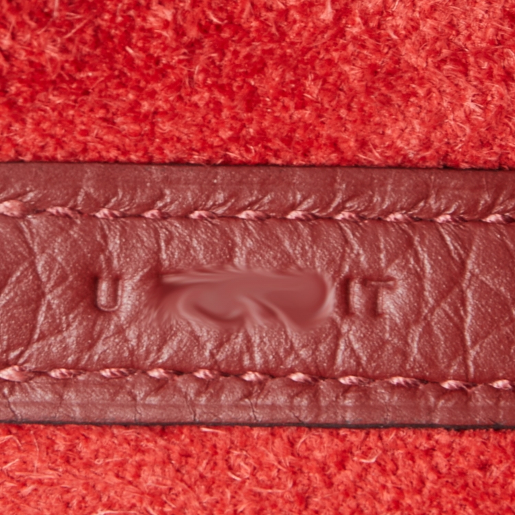 Pre Owned Hermes Rouge Grenat Taurillon Clemence Leather Picotin Lock 22 Bag