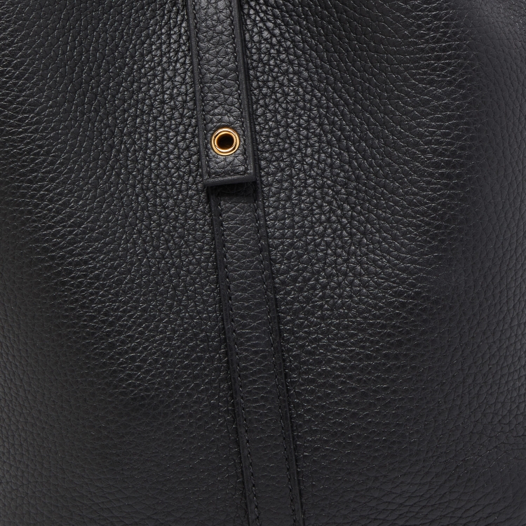 Pre Owned Hermes Noir Togo Leather Picotin Lock 22 Bag