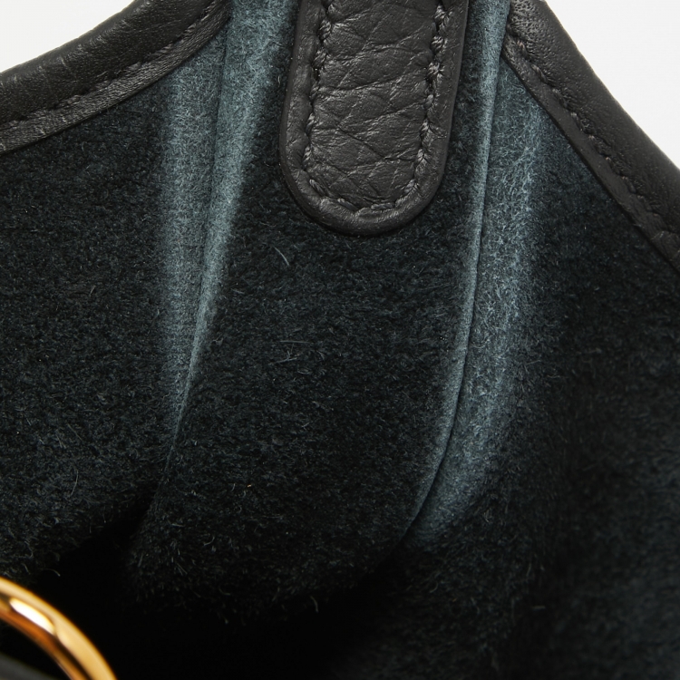 Pre Owned Hermès  Black Taurillon Clemence Leather Evelyne TPM Bag 